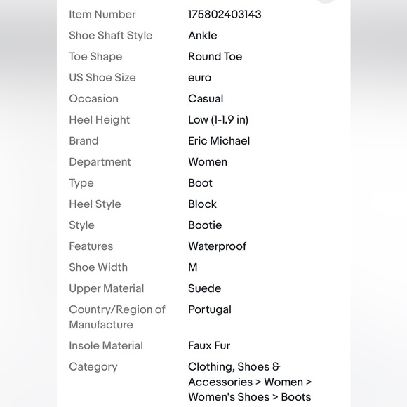 Waterproof boots round toe. NWOT black shoes #women #warm #Ericmichael - Picture 15 of 16